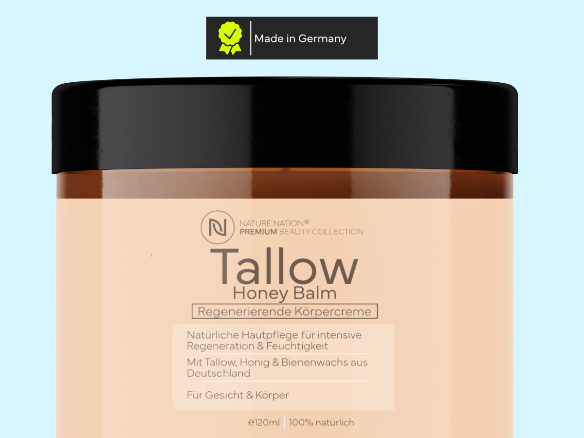 2er-Set Tallow Rindertalg Creme Honig - 100% natürliche & unparfümierte Hautpflege