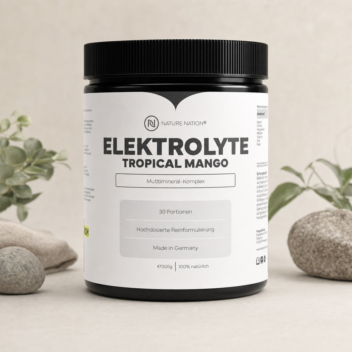 Elektrolyte-Pulver, mit keltischem Meersalz (Tropical Mango), Studioaufnahme