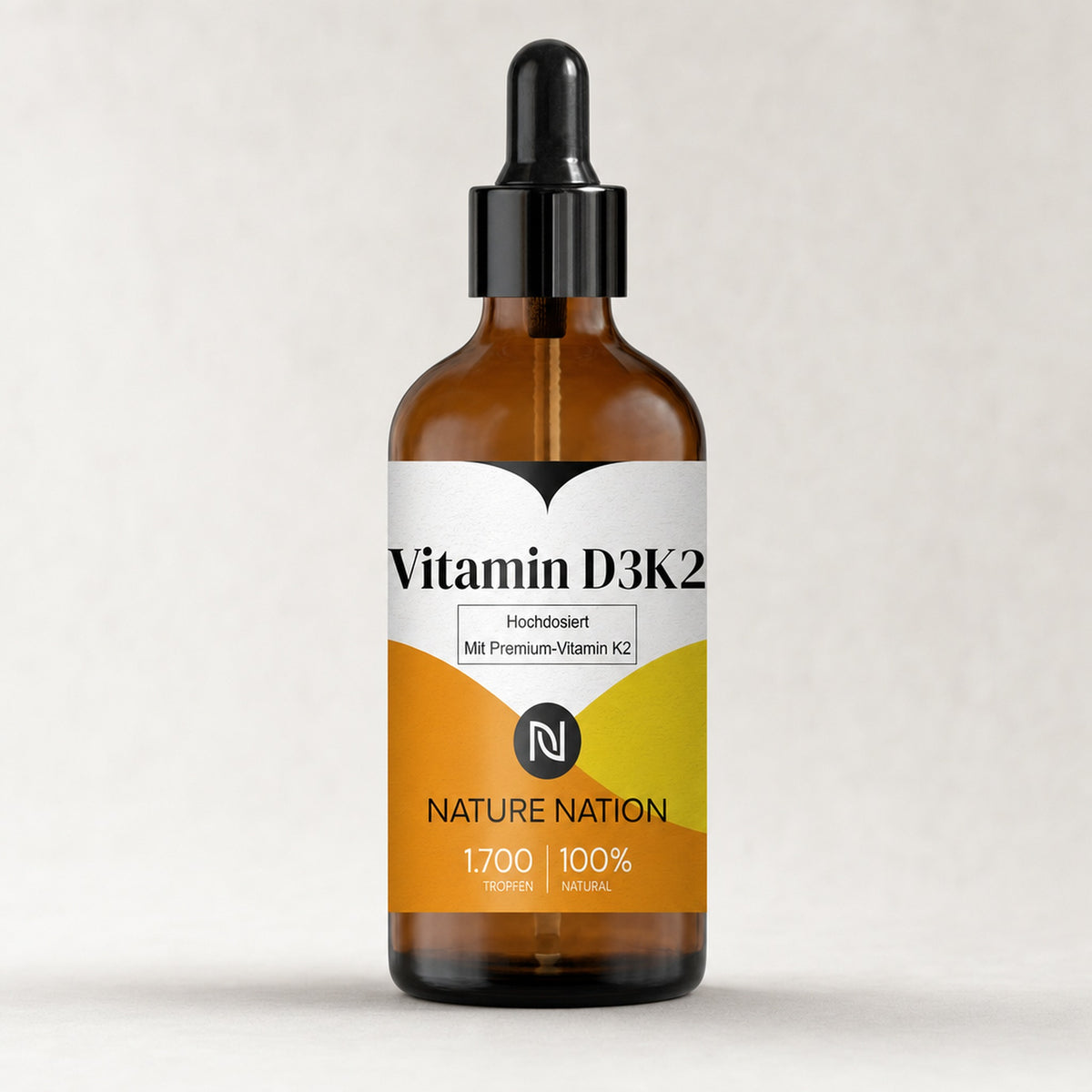 Vitamin D3 K2 Tropfen, Studioaufnahme im natuerlichen Licht