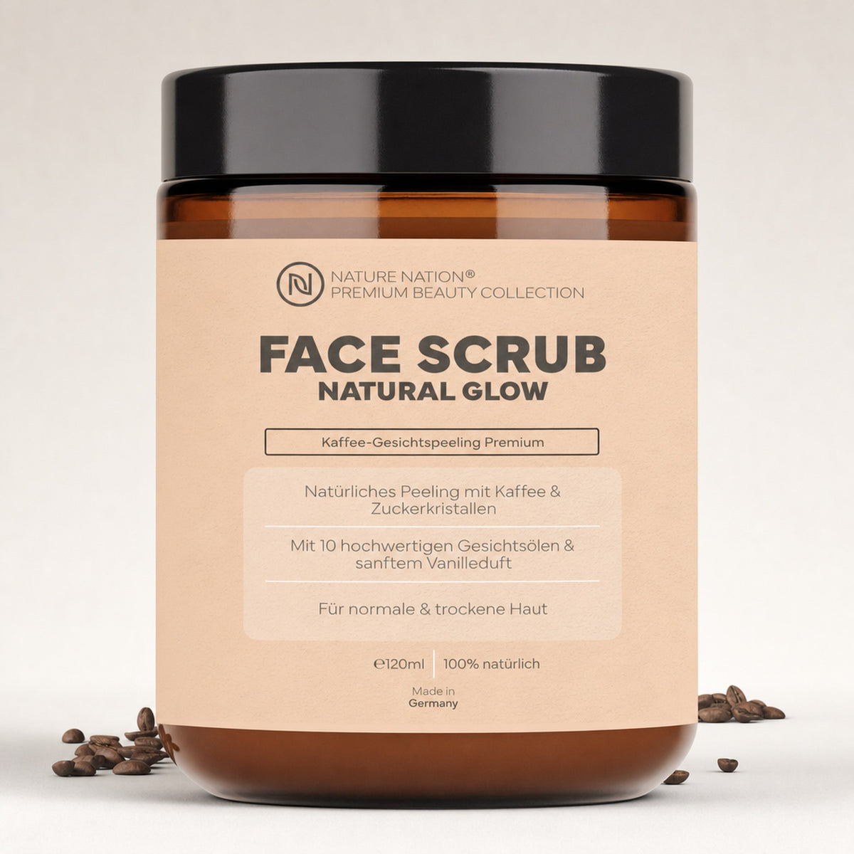 Face Scrub Kaffee Gesichtspeeling, Studioaufnahme